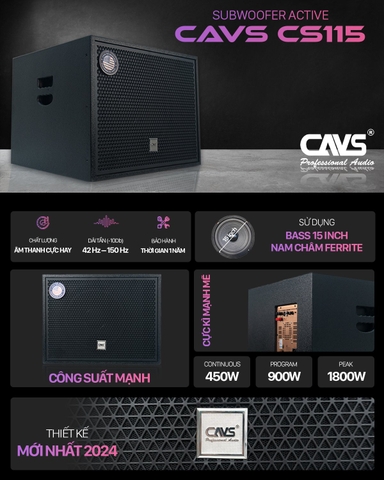 Loa Sub Điện 4 tấc  CAVS DS115