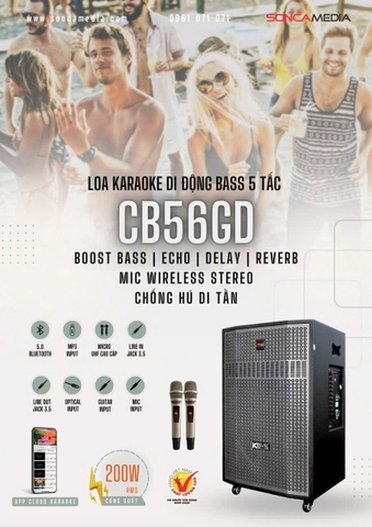 Loa karaoke di động Acnos CB56GD chính hãng