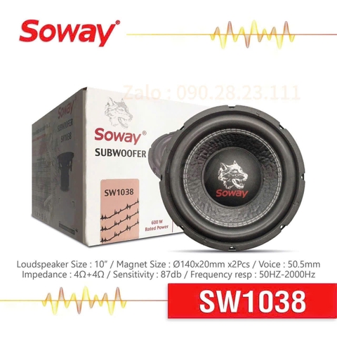LOA SUB RỜI SOWAY SW1038 2,5 TẤC 25 COIL 51, 350W