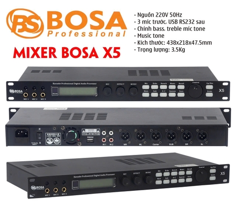 Vang số Karaoke Bosa X5