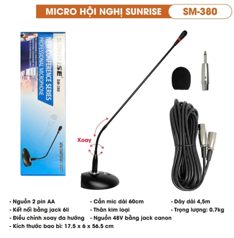 Micro Hội Nghị Tọa Đàm Sunrise SM - 380
