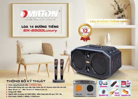 Loa Di Động OMATON 2 TẤC ĐÔI,  EK-8500LUXURY