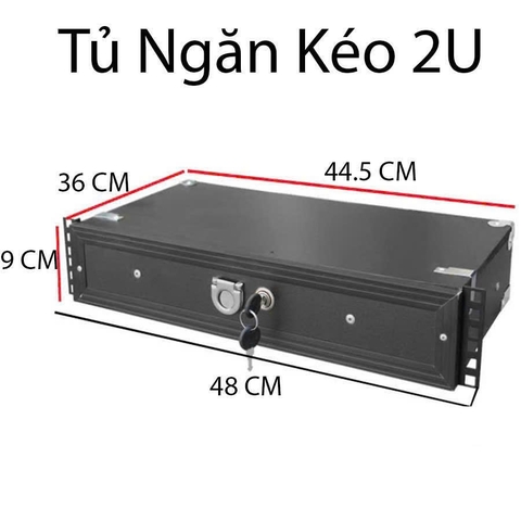 Tủ ngăn kéo đựng micro 2u ,KT 48x36x9cm