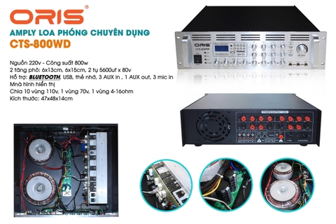 Amply phóng thanh ORIS CTS-800WD
