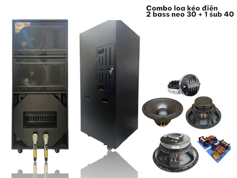 Vỏ loa kéo 3 bass, 2 bass 40 1 sub 50, 2 bass 30 1 sub 40 và thành phẩm