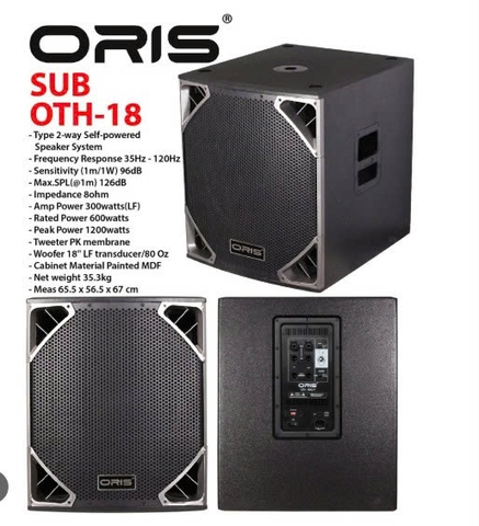 Loa Sub điện siêu trầm ORIS OTH-18 Bass 5 tấc công suât 1200W