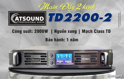 CỤC ĐẨY CÔNG SUẤT 2 KÊNH ATSOUND TD2200-2 ,CHUYÊN SUB KÉP COIL 125