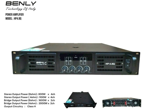 Cục đẩy công suất Beenly HP-4.8Q, 4KX800W, 64 sò, nguồn xuyến cao cấp, hàng chính hãng