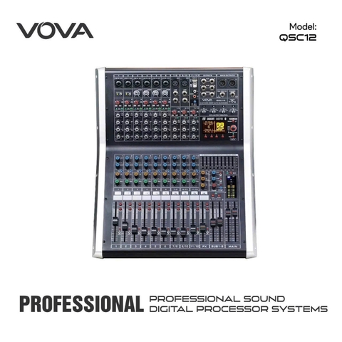Mixer VOVA QSC12, 12 line ,hàng chính hãng