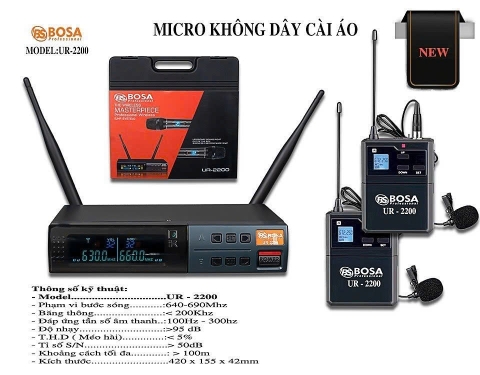 Micro Không Dây Cài Áo BOSA UR-2200