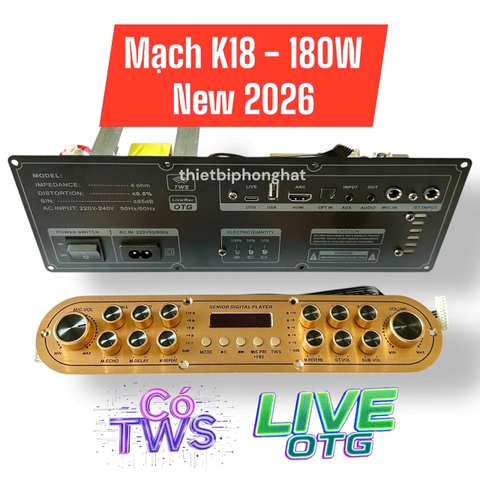 Mạch loa kéo mini K18 OTG Livestream Chống hú,Cống suất 180W