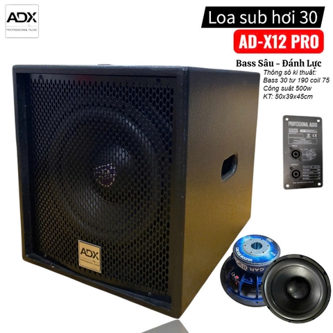 Loa sub hơi 30, 3 tấc từ 190 coil 75, ADX12 PRO - 500w