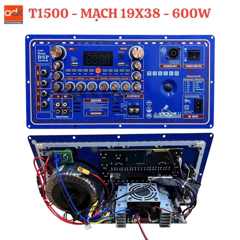 Mạch loa kéo 19x38 ,T1500 ,Công suất 600w mẫu mới
