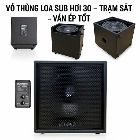 Vỏ loa sub hơi 30 3 tấc VLS3T-01, ván ép