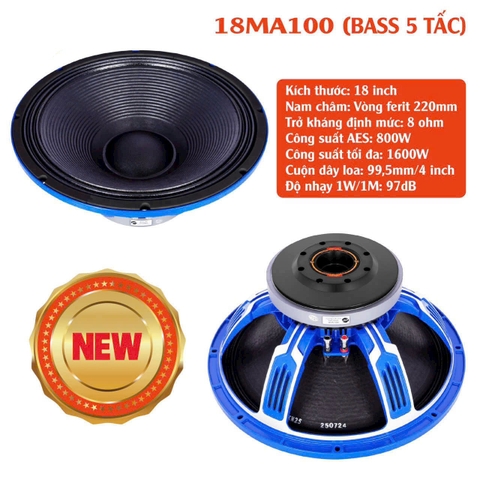 Loa bass rời 50 , 5 tấc từ 220 coil 100, 18MA100