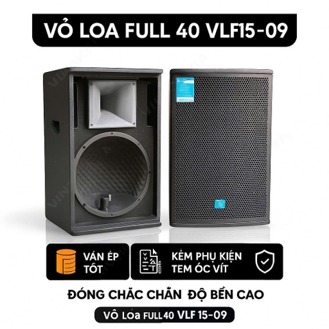 Vỏ loa full 40 4 tấc, bass 40cm VLF15-09, ván ép chất lượng