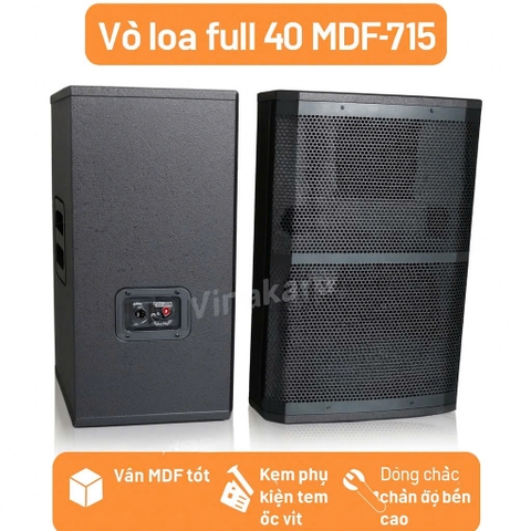 Vỏ loa full 40 40cm, 4 tấc đơn MDF-715, sơn sần, chất lượng
