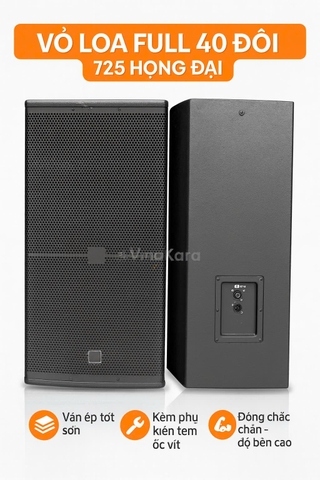 Vỏ loa full 40 đôi 4 tấc đôi 725 , ván ép, họng đại, bông tiêu âm chất lượng
