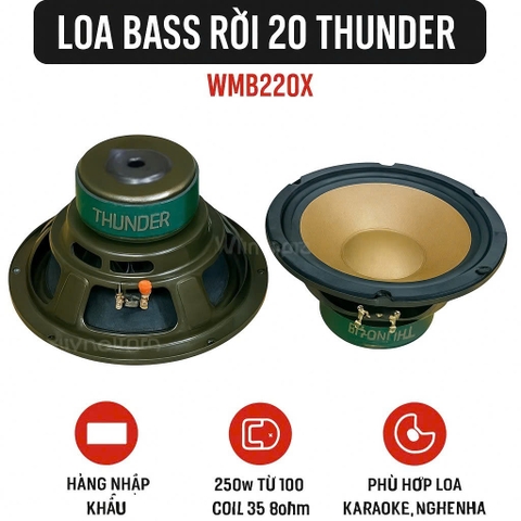 Loa bass rời 20 2 tấc Thunder từ 100 coil 35 WMB220X