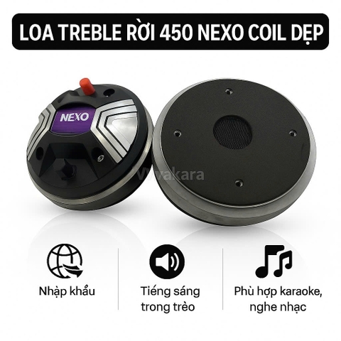 Loa treble rời 450 Nexo coil dẹp, tiếng sáng, kiểu 4 vít