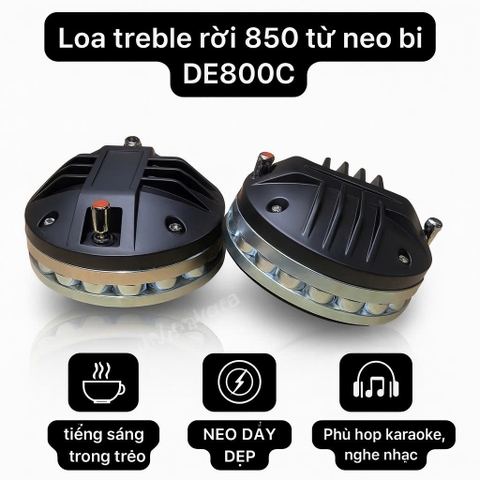 Loa treble rời 850 từ neo bi 850 coil 75, dây dẹp | DE800C