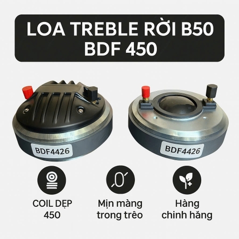 Củ loa Treble BDF 450 coil dây dẹp, kiểu 4 vít, BDF4426