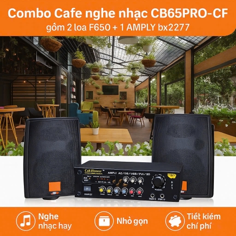 Combo cafe nghe nhạc CB65PRO-CF, 300w
