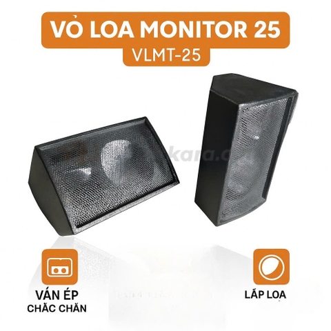 Vỏ loa monitor 25 2,5 tấc, ván ép cao cấp, VLMT-25