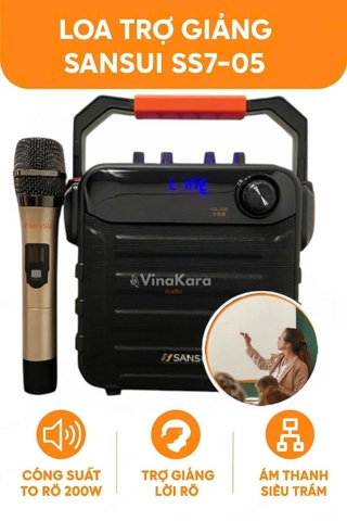 Loa trợ giảng Sansui SS7-05, Kèm 01 micro ,Công suất 200W