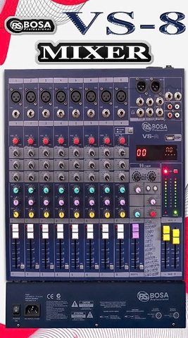 Mixer Bosa VS-8, 8 Line ,99 hiệu ứng vang khác nhau