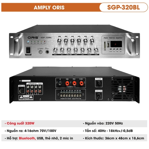Amply Phóng Thanh ORIS SGP-320BL