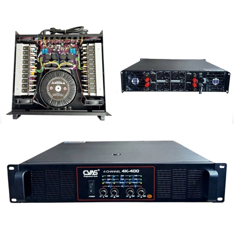 Cục đẩy 4 kênh CVAS 4K-400 ,Công suất 650w x 4CH