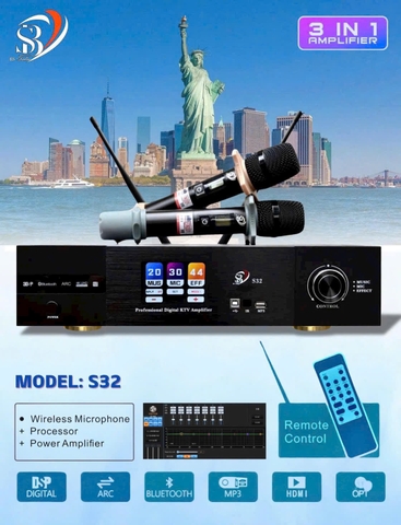 AMPLY KARAOKE 3 IN 1 BS AUDIO S32