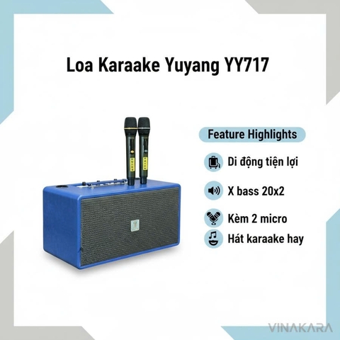 Loa Karaoke Yuyang, 2 bass 20 2 treble, YY717