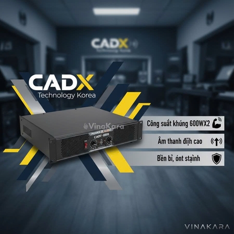 Cục đẩy công suất 2 kênh CADX-28S (24) sò, nguồn đồng, 600W/1 kênh.