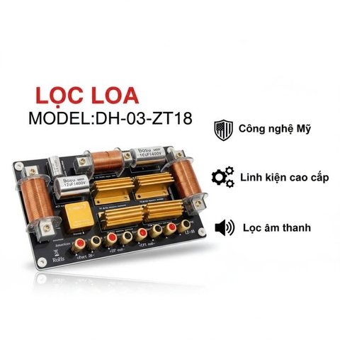 Mạch phân tần loa full cao cấp, Kt 14x24 DH-03 ZT-18