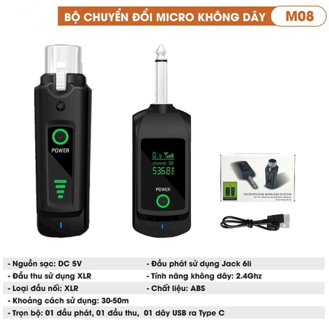 Bộ chuyển đổi micro không dây M08