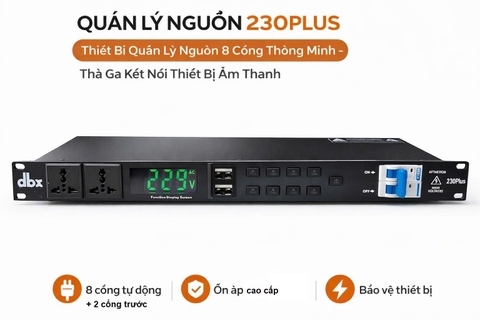 Quản lý nguồn DBX 230 Plus ,10 cổng cắm, hàng nhập khẩu