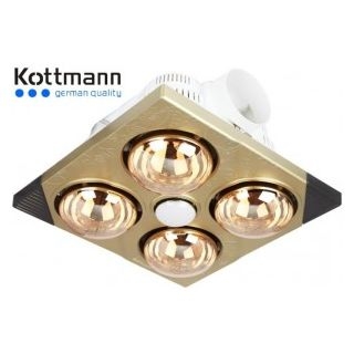 Đèn Sưởi Nhà Tắm 4 Bóng Âm Trần Kottmann K4B-T
