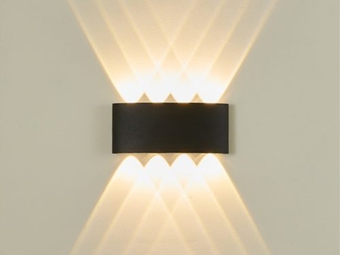 Đèn Hắt Tường 2 đầu Led 8 mắt ( Đen)