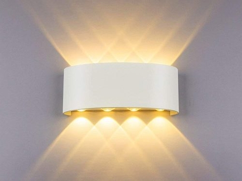 Đèn Hắt Tường 2 đầu Led 8 mắt ( trắng)