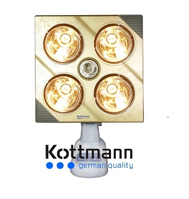 Đèn Sưởi Nhà Tắm 4 Bóng tường Kottmann K4B-G