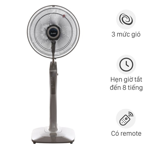 QUẠT ĐỨNG MITSUBISHI LV16-RA SF-GY ( ghi nhạt)