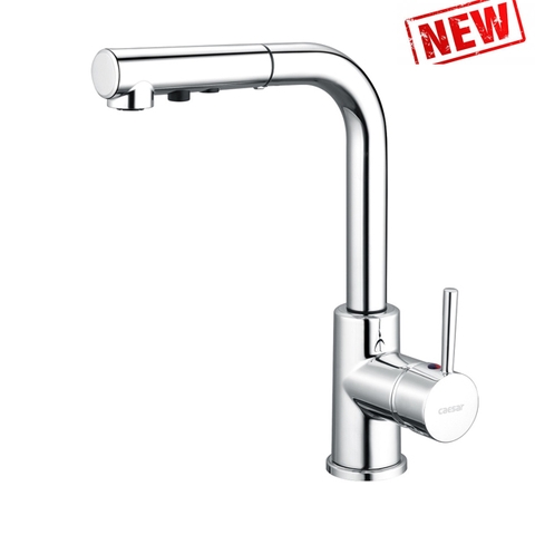 Vòi rửa bát Caesar nóng lạnh K915C Dây Rút