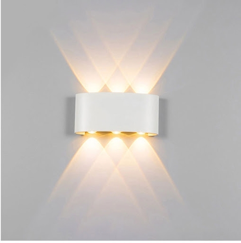 Đèn Hắt Tường 2 đầu Led 6 mắt ( trắng)