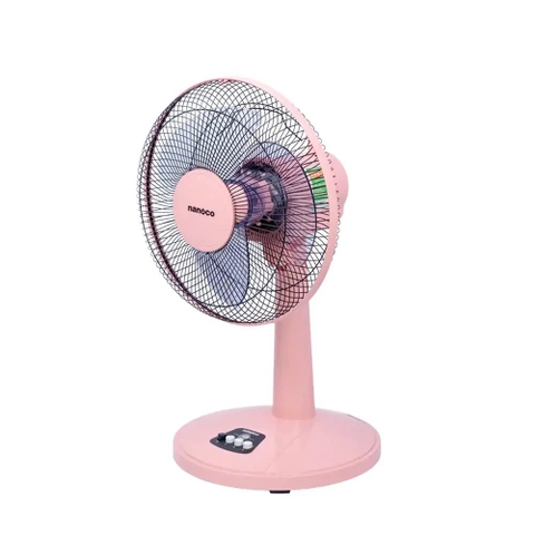 Quạt Bàn Nanoco NTF1209P ( Hồng, bạc đạn)