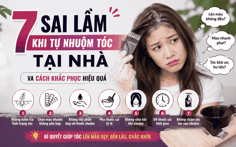 7 Sai Lầm Thường Gặp Khi Tự Nhuộm Tóc Tại Nhà