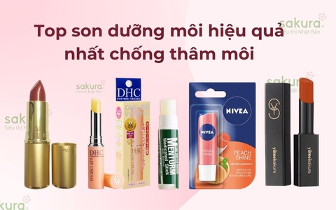 Top những loại son dưỡng môi hiệu quả nhất chống thâm môi