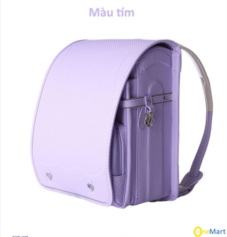 Cặp Randoseru màu tím chống gù lưng cho trẻ học tiểu học