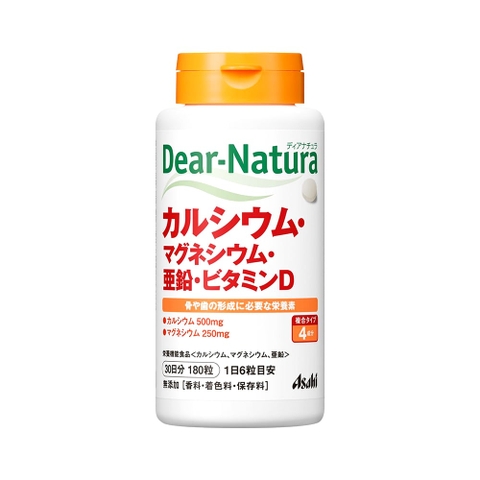 Viên dear natura bổ sung canxi và vitamin D 500mg Lọ 180 viên